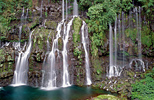 Reunion Island: Grand Galet Waterfall in the Langevin River Valley